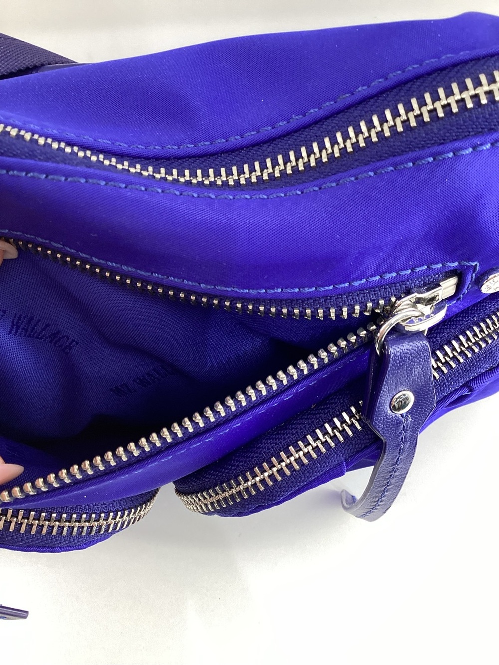 PrecOwned MZ Wallace Small Royal Blue Nylon Crossbody Bag. - Picture 4 of 11